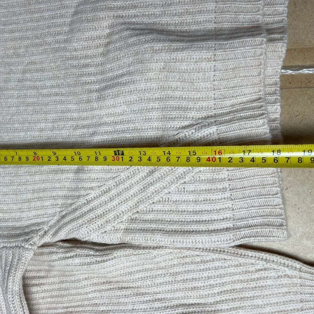 Naadam Merino Wool Cashmere Fisherman Turtleneck Winter White Women's size Small - Picture 6 of 7